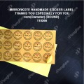MIRRORKOTE HANDMADE STICKER LABEL THANKS YOU ESPECIALLY FOR YOU“ 4cm(Diameter) (ROUND) MIRRORKOTE HANDMADE STICKER LABEL THANKS YOU ESPECIALLY FOR YOU“ 4cm(Diameter) (ROUND)