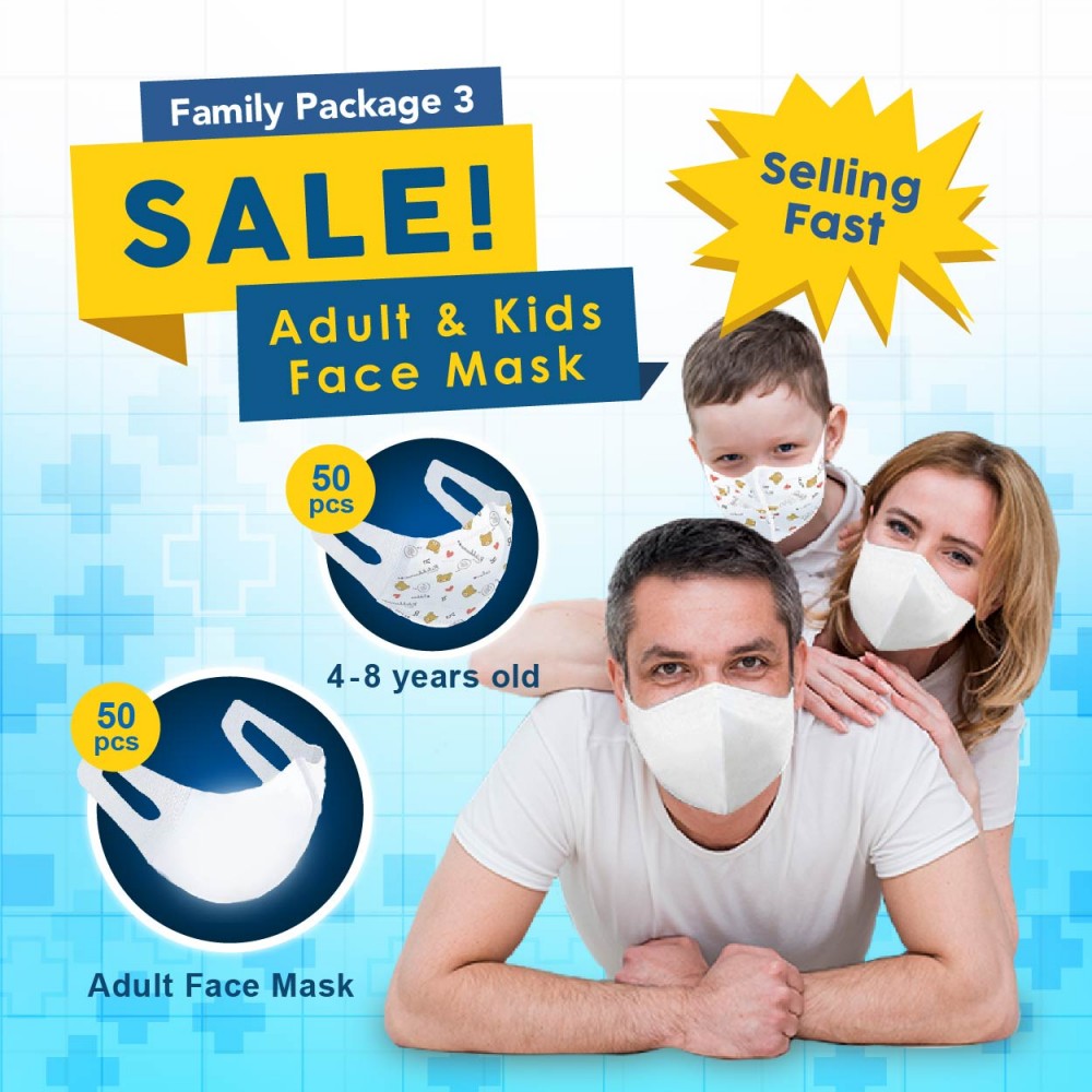 Family Package 3 - 3D 3ply Face Mask