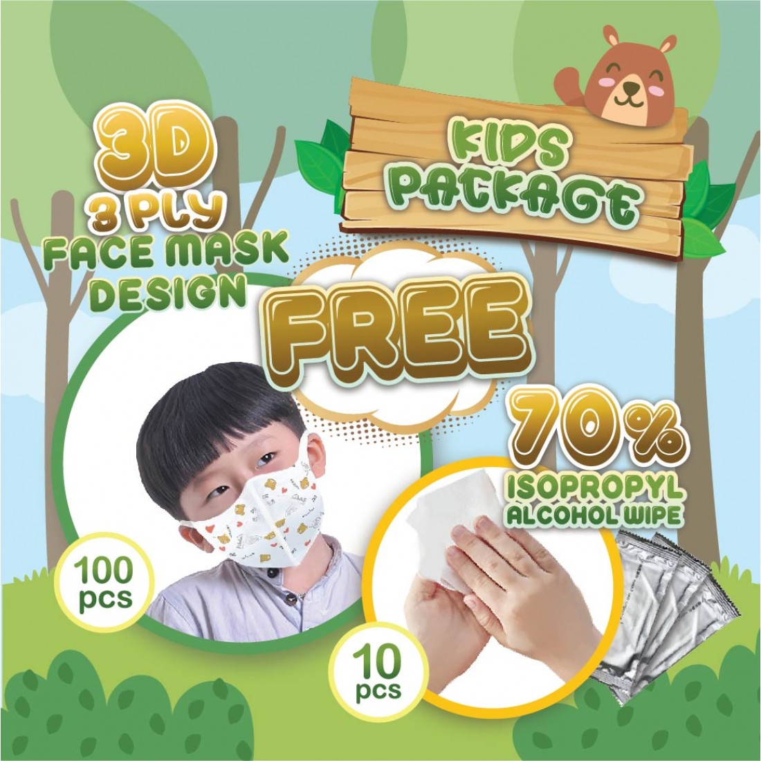 Kids Package 1- 3D 3Ply Face Mask