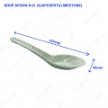 SOUP SPOON S-01 (5")(6PCS/PKT)(LIMESTONE)