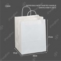 WHITE TWISTED HANDLE PAPER BAG NO.5- 26 X 31 X 17 (CM)