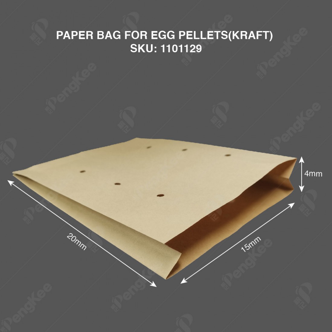 PAPER BAG FOR EGG PELLETS (KRAFT)