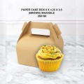 PAPER CAKE BOX 6 X 4.25 X 3.5 (BROWN) WHANDLE (100'SPKT ) (300'SBDL) PAPER CAKE BOX 6 X 4.25 X 3.5 (BROWN) WHANDLE (100'SPKT ) (300'SBDL)