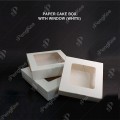 PAPER CAKE BOX WITH WINDOW (WHITE) PAPER CAKE BOX WITH WINDOW (WHITE)