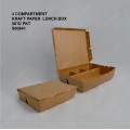 4 COMPARTMENT KRAFT PAPER LUNCH BOX 4 COMPARTMENT KRAFT PAPER LUNCH BOX