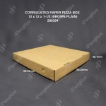 CORRUGATED PAPER PIZZA BOX 12" x 12" x 1-1/2" (BROWN PLAIN) (50'S/PKT)