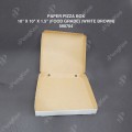 PAPER PIZZA BOX 10" X 10" X 1.5" (FOOD GRADE) (WHITE BROWN) (100'S/PKT) PAPER PIZZA BOX 10" X 10" X 1.5" (FOOD GRADE) (WHITE BROWN) (100'S/PKT)