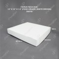 PAPER PIZZA BOX 12" X 12" X 1.5" (FOOD GRADE) (WHITE BROWN) (100'S/PKT) PAPER PIZZA BOX 12" X 12" X 1.5" (FOOD GRADE) (WHITE BROWN) (100'S/PKT)