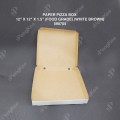 PAPER PIZZA BOX 12" X 12" X 1.5" (FOOD GRADE) (WHITE BROWN) (100'S/PKT) PAPER PIZZA BOX 12" X 12" X 1.5" (FOOD GRADE) (WHITE BROWN) (100'S/PKT)