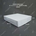 PAPER PIZZA BOX 12" X 12" X 1-1/2" (WHITE PLAIN) (100'S/PKT) PAPER PIZZA BOX 12" X 12" X 1-1/2" (WHITE PLAIN) (100'S/PKT)