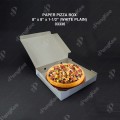 PAPER PIZZA BOX 8" x 8" x 1-1/2" (WHITE PLAIN) (100'S/PKT) PAPER PIZZA BOX 8" x 8" x 1-1/2" (WHITE PLAIN) (100'S/PKT)