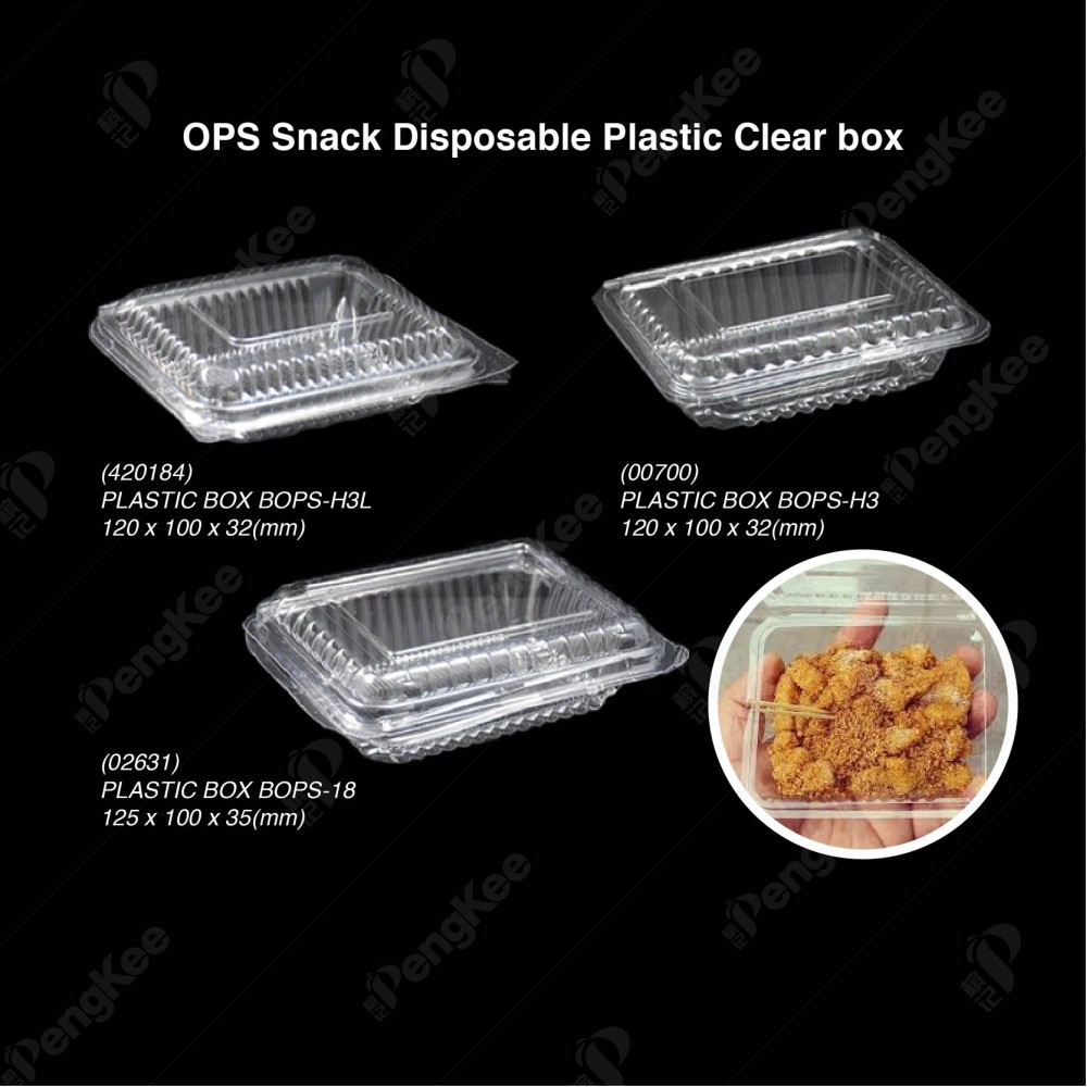 PLASTIC BOX BOPS-H3 (100'S)  (50PKT/CTN)