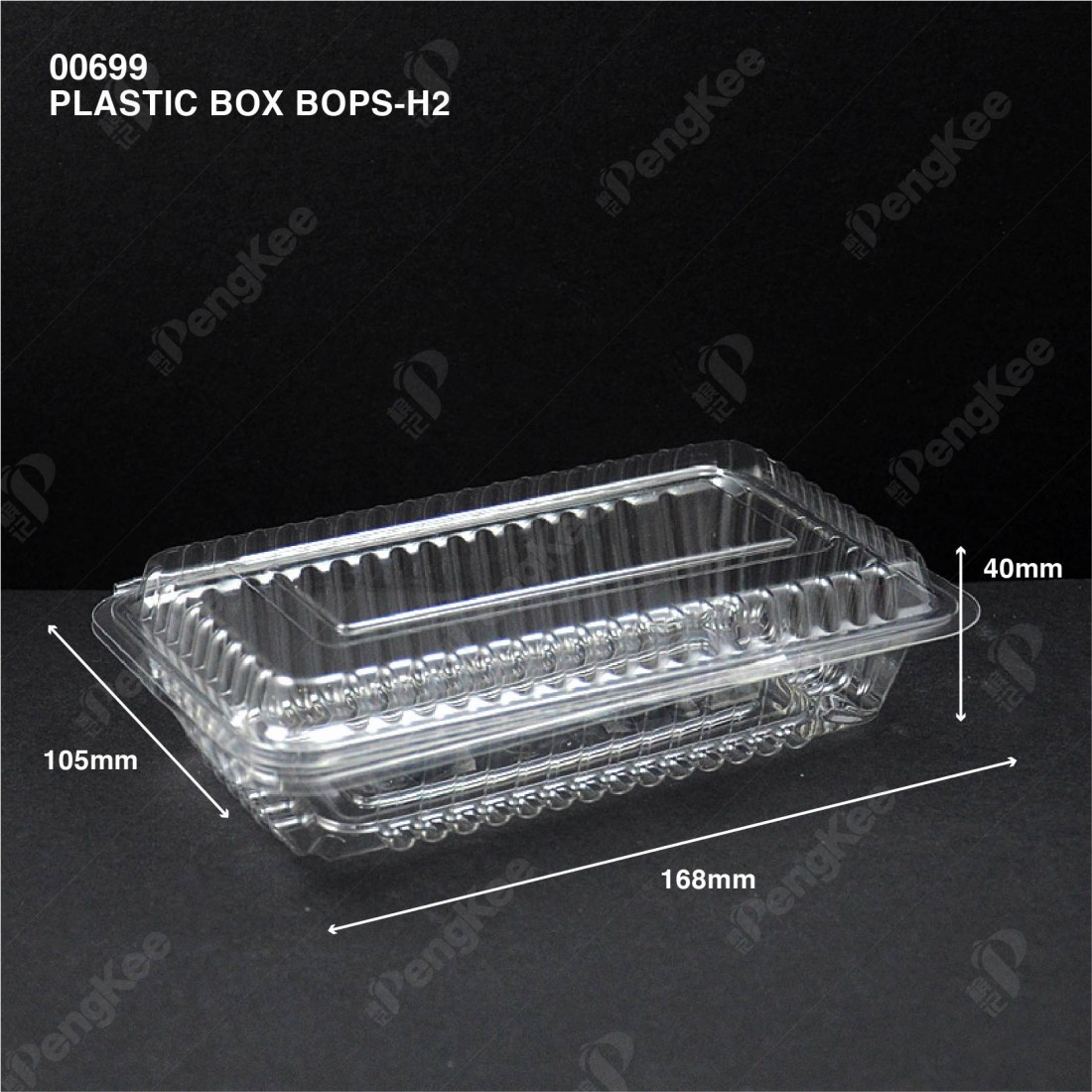 PLASTIC BOX BOPS-H2 (100'S) (20PKT/CTN)
