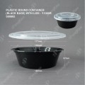 PLASTIC ROUND CONTAINER (BLACK BASE) WITH LIDS - Y1000R (+/-50'S X 5PKT/CTN) PLASTIC ROUND CONTAINER (BLACK BASE) WITH LIDS - Y1000R (+/-50'S X 5PKT/CTN)