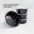 PLASTIC ROUND CONTAINER (BLACK BASE) WITH LIDS - Y1000R (+/-50'S X 5PKT/CTN) PLASTIC ROUND CONTAINER (BLACK BASE) WITH LIDS - Y1000R (+/-50'S X 5PKT/CTN)