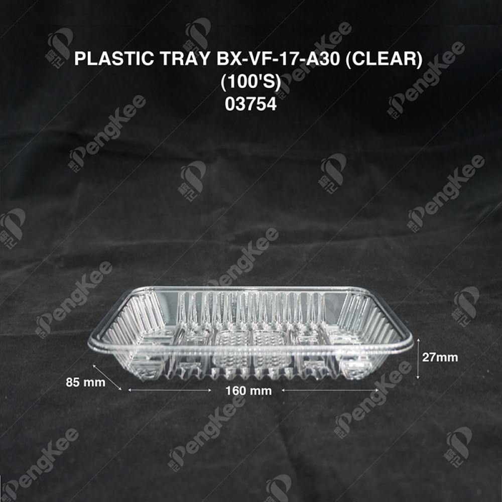 PLASTIC TRAY BX-VF-17-A30 (CLEAR) (100'S)