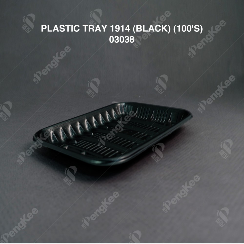 PLASTIC TRAY 1914 (BLACK) (100'S) 