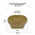 70ML PP ICE CREAM CUP (DIA 94MM) + LID (50'S X 20 PKT)