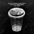PET RE-CLOSABLE DOUBLE HOLE PLASTIC LID (90MM) (BW90) 双孔高盖 (1000'S)