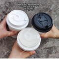 Multifunction Leakproof PP Flat Lid 90 Black (50‘S X 20PKT)