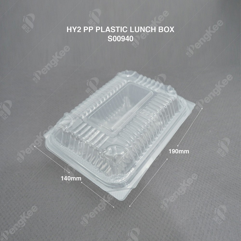 HY2 PP PLASTIC LUNCH BOX (+-100'S) (6PKT/BAG)