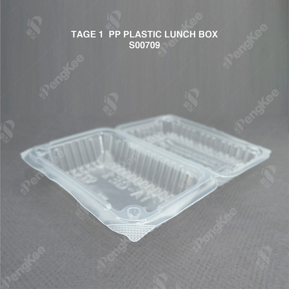 TAGE 1  PP PLASTIC LUNCH BOX (+-100'S) (PACK BY BAG) (6PKT/CTN)