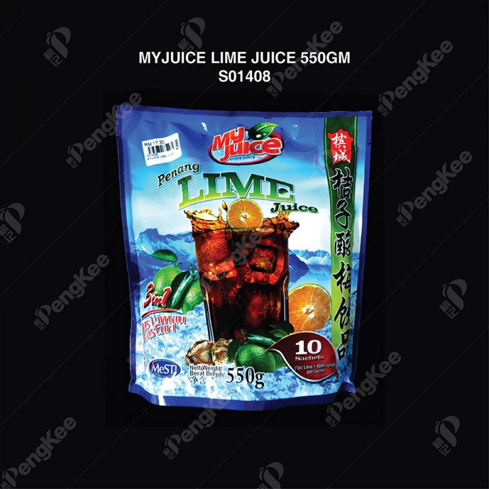 MYJUICE LIME JUICE 550GM (24PKT/CTN)
