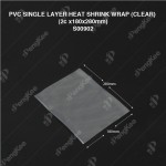 PVC SINGLE LAYER HEAT SHRINK WRAP (CLEAR) (2c x180x280mm) (CM) (100'S/PKT)