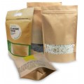 KRAFT PAPER STAND UP ZIP LOCK BAG W/(rectangular) FROSTED WINDOW 20CM X 30CM + 5CM 黄牛皮纸磨砂开窗(长方形)站立自封袋 (100'S/PKT) KRAFT PAPER STAND UP ZIP LOCK BAG W/(rectangular) FROSTED WINDOW 20CM X 30CM + 5CM 黄牛皮纸磨砂开窗(长方形)站立自封袋 (100'S/PKT)