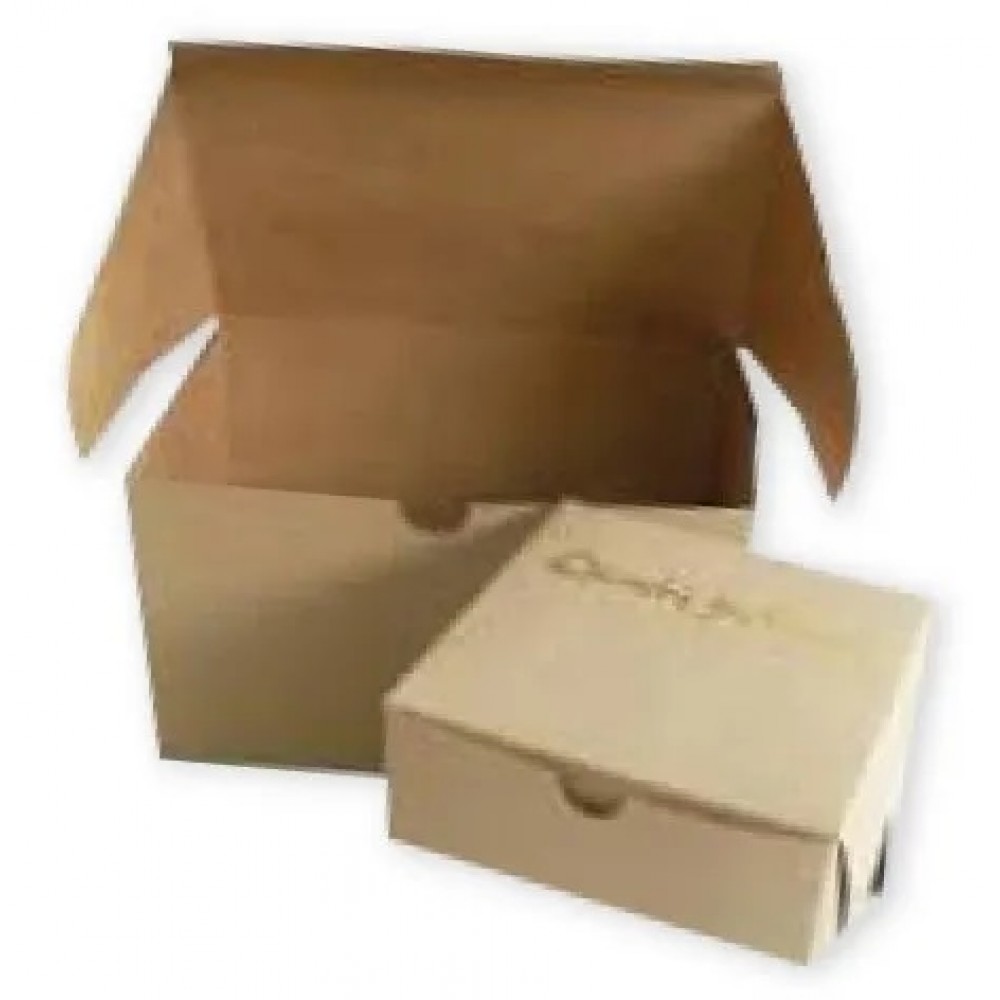 PAPER CAKE BOX 6" X 4.25  X 3.5" (BROWN) (100'S)