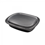 BX-289-BASE PP PLASTIC MEDIUM CATERING PLATTER WITH 1 COMPARTMENT (50PCS X 2PKT / CTN) BENXON 