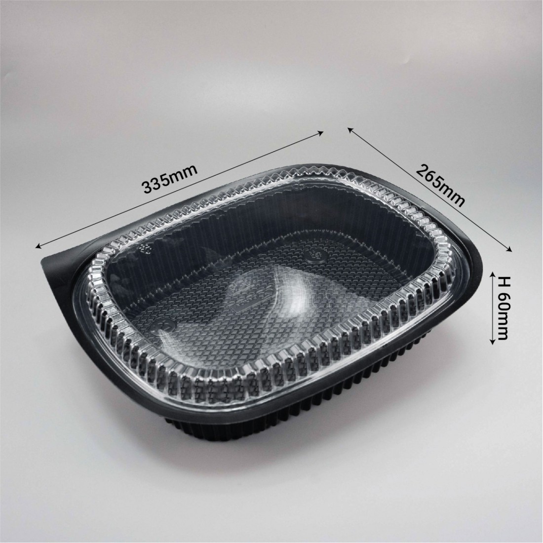 BX-289-BASE PP PLASTIC MEDIUM CATERING PLATTER WITH 1 COMPARTMENT (50PCS X 2PKT / CTN) BENXON 