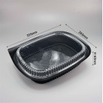 BX-289-BASE PP PLASTIC MEDIUM CATERING PLATTER WITH 1 COMPARTMENT (50PCS X 2PKT / CTN) BENXON 