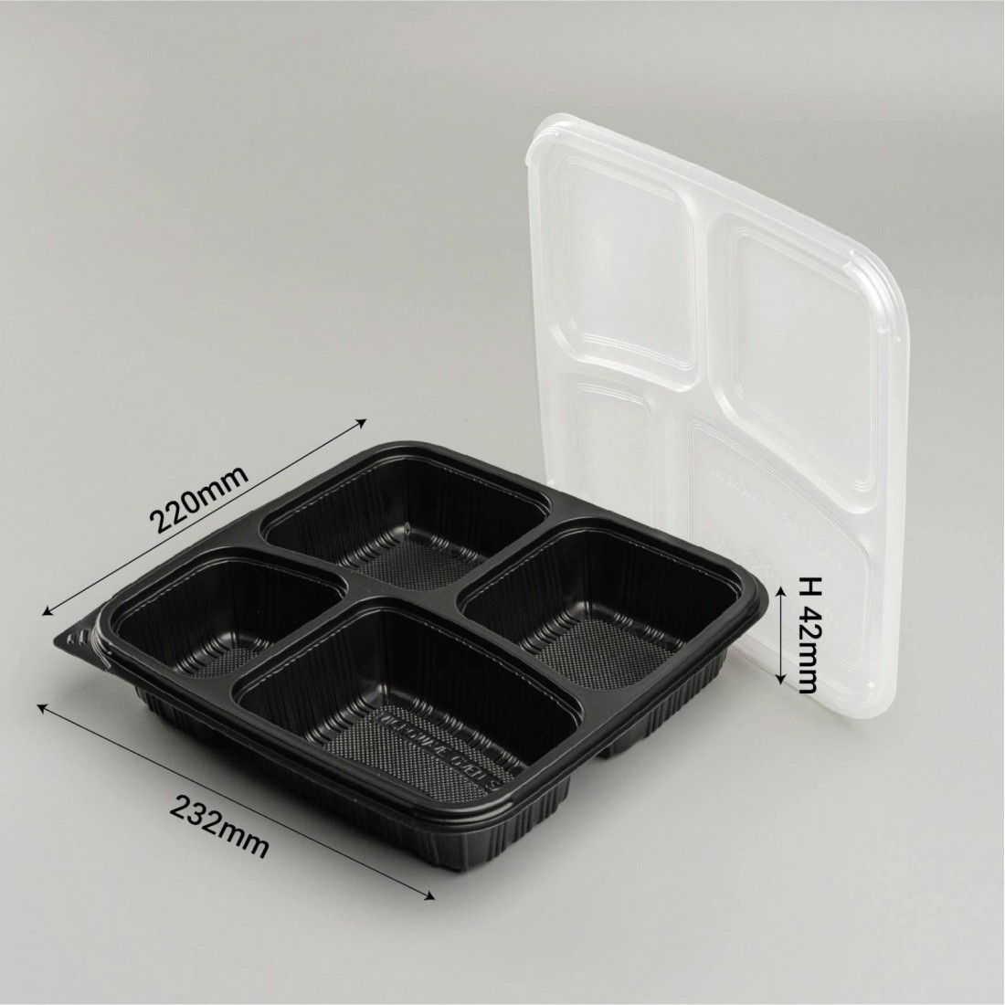 BTB-4C-BTM-BLK60 PP BASE ( 4 COMP. ) ( BLACK ) ( 50'SX6PKT/CTN ) BENXON