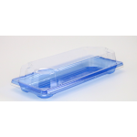 SA 502 BASE TRAY + PET LID ( TRANSPARENT BLUE ) ( 222 X 90 X 20MM ) ( 50pcs x 16pkt /CTN ) HIRO