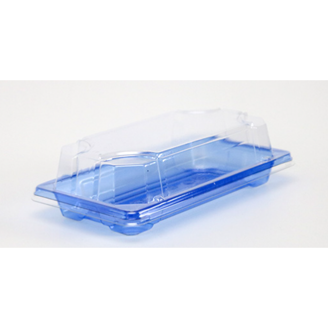 SA 501 BASE TRAY + PET LID ( TRANSPARENT BLUE ) ( 165 X 90 X 20MM ) ( 50pcs x 16pkt /CTN ) HIRO