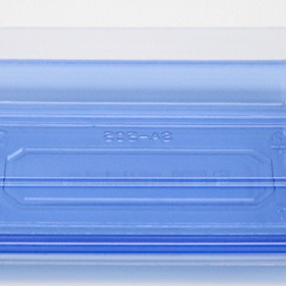 SA 505 BASE TRAY + PET LID ( TRANSPARENT BLUE ) ( 213 X 133 X 20MM ) ( 50pcs x 16pkt /CTN ) HIRO