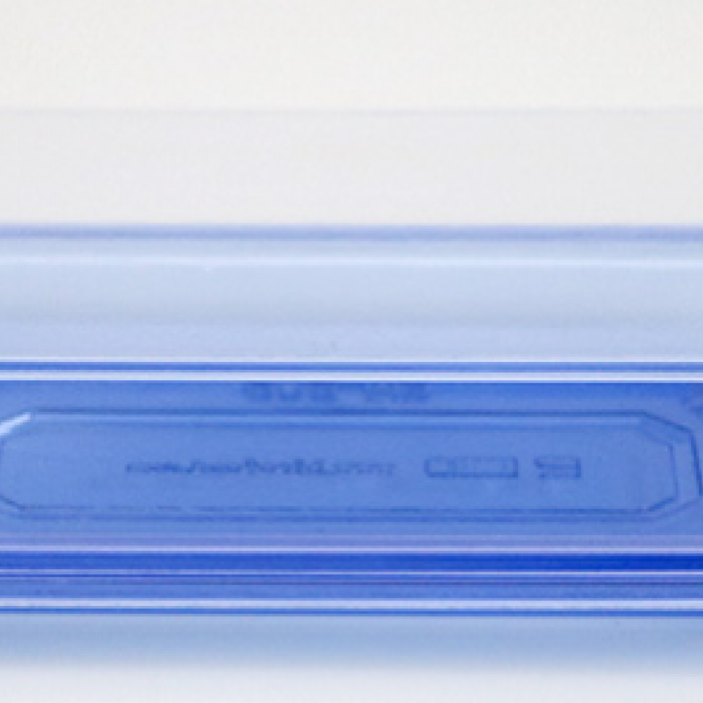 SA 505 BASE TRAY + PET LID ( TRANSPARENT BLUE ) ( 213 X 133 X 20MM ) ( 50pcs x 16pkt /CTN ) HIRO