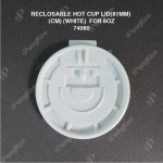 RECLOSABLE HOT CUP LID(81MM) (CM) (WHITE) FOR 8OZ 50'S X 20PKT