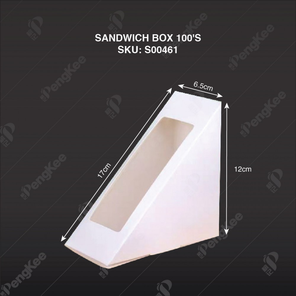 Disposable Triangle Sandwich Box with Window 100'S