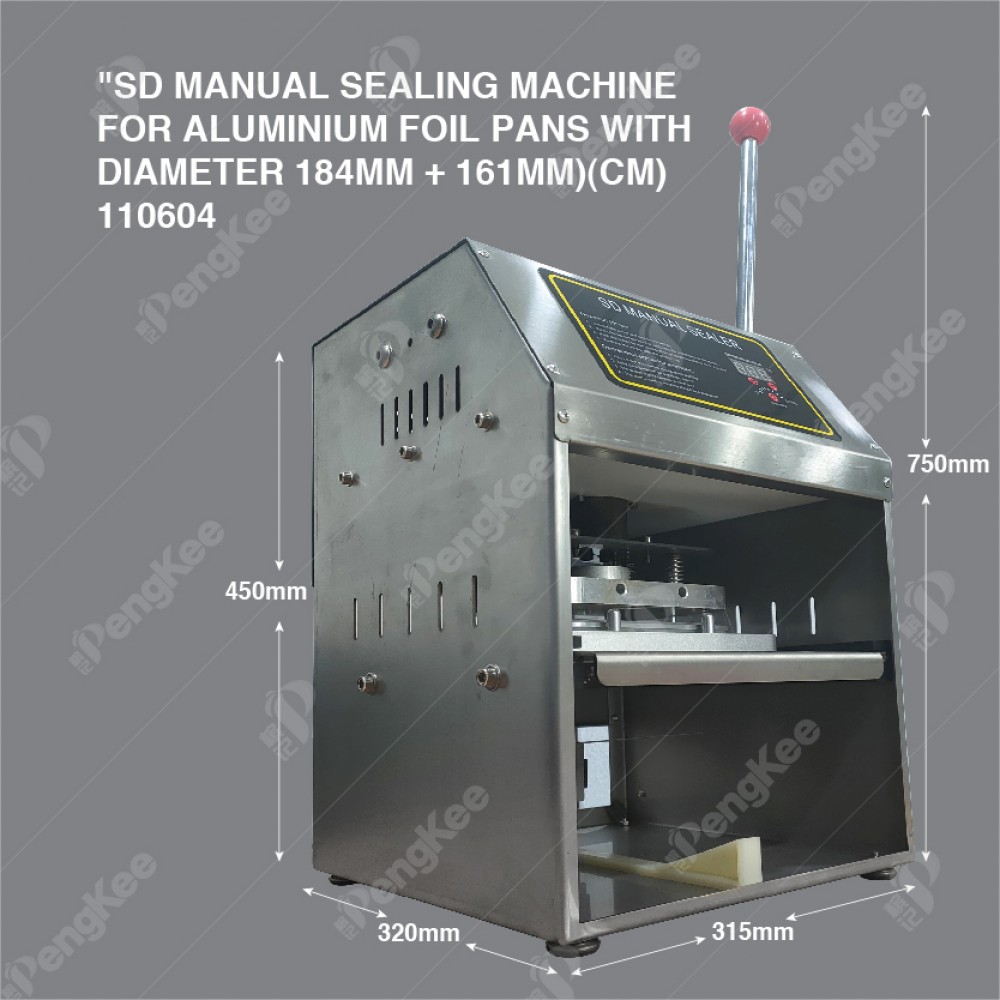 SD MANUAL SEALING MACHINE FOR ALUMINIUM FOIL PANS WITH DIAMETER 184MM + 161MM)(CM)