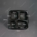 SQ4C PP TRAY & LID (4 COMP.) (BLACK) SQ4C PP TRAY & LID (4 COMP.) (BLACK)