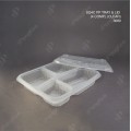 SQ4C PP TRAY & LID (4 COMP.) (CLEAR) SQ4C PP TRAY & LID (4 COMP.) (CLEAR)