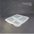 SQ4C PP TRAY & LID (4 COMP.) (CLEAR) SQ4C PP TRAY & LID (4 COMP.) (CLEAR)
