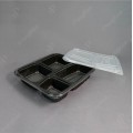 SQ4C PP TRAY & LID (4 COMP.) (BLACK) SQ4C PP TRAY & LID (4 COMP.) (BLACK)