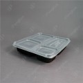 SQ4C PP TRAY & LID (4 COMP.) (BLACK) SQ4C PP TRAY & LID (4 COMP.) (BLACK)