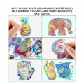 A4 PP Glossy Silver Holographic for Inkjet Printer (10 PCS)