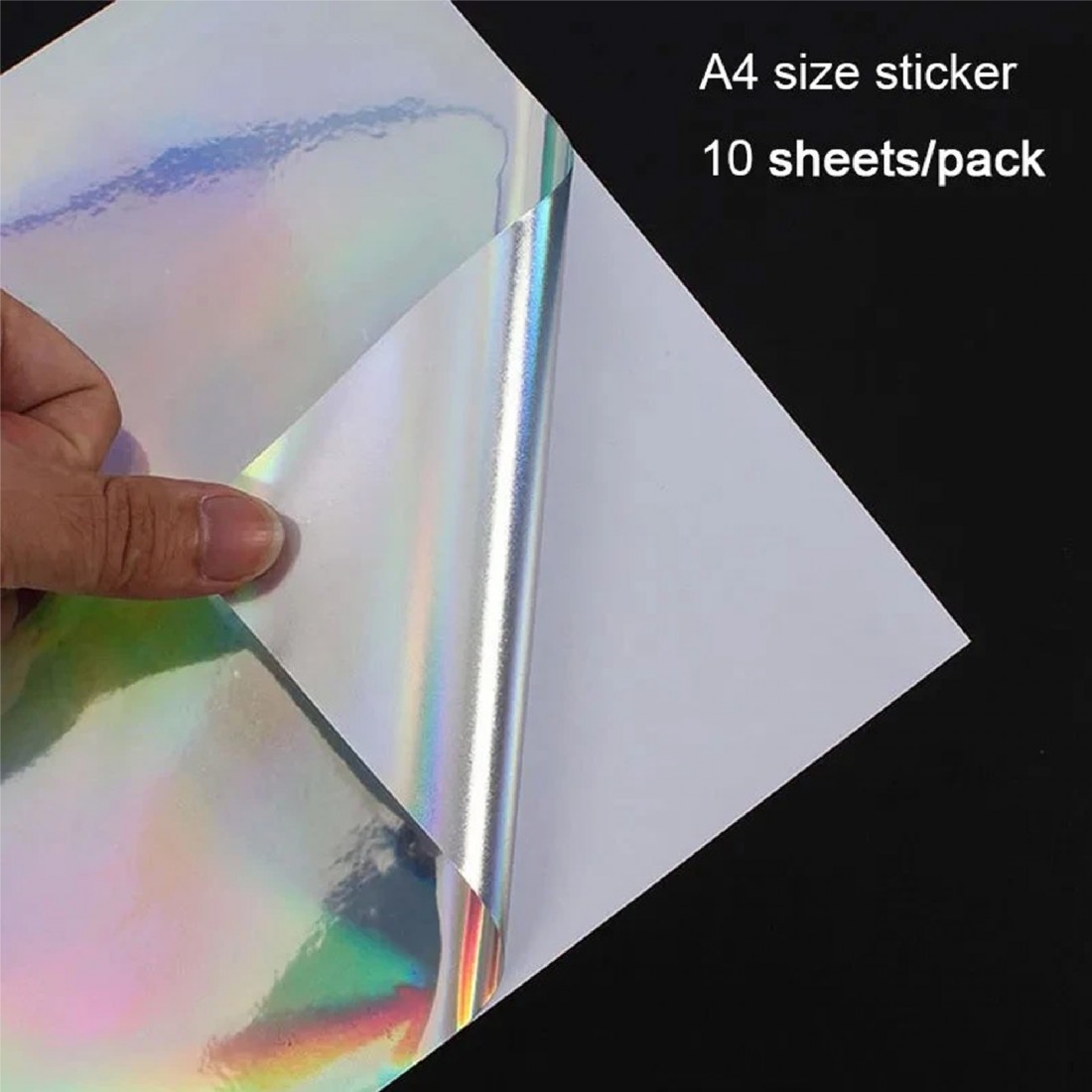 A4 PP Glossy Silver Holographic for Inkjet Printer (10 PCS)
