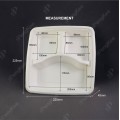 SC93 9'" 3 COMPARTMENT SUGARCANE LUNCH BOX WITH LID