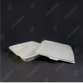 SC93 9'" 3 COMPARTMENT SUGARCANE LUNCH BOX WITH LID